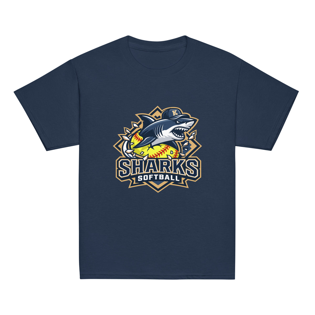 Classic | Youth T Shirt | Sharks Diamond Sports | Crest Logo
