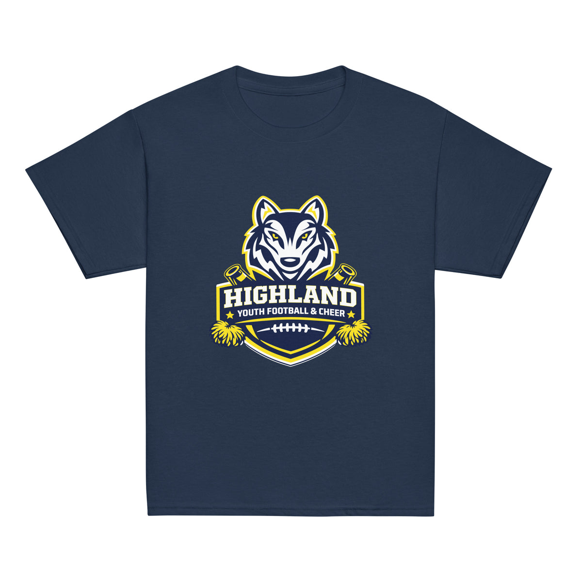 Classic | Youth T Shirt | Highland youth football and cheer | Emblem Logo