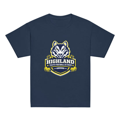 Classic | Youth T Shirt | Highland youth football and cheer | Emblem Logo
