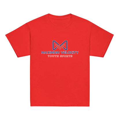 Classic | Youth T Shirt | Maximum Velocity Youth Sports | Emblem Logo