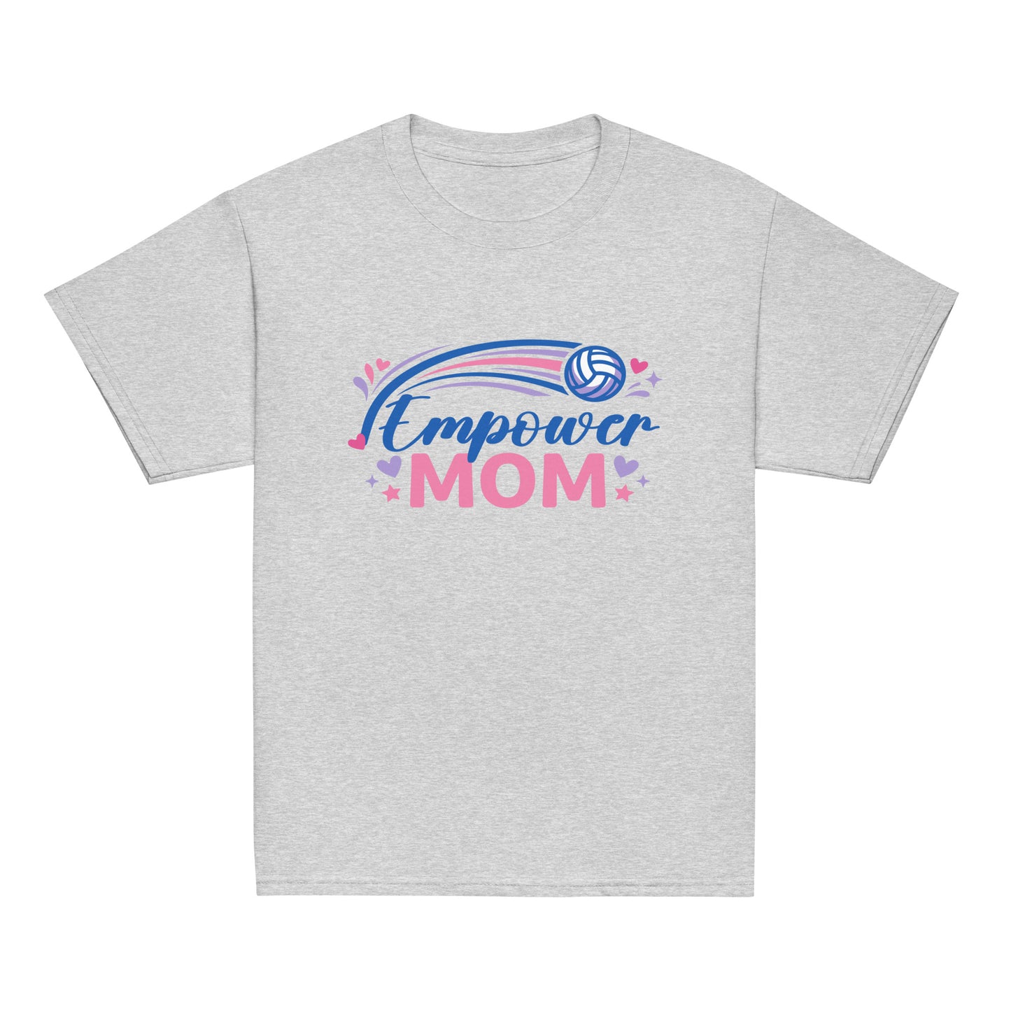 Classic | Youth T Shirt | Empower Volleyball Club | Mom Crest Logo
