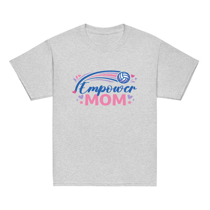 Classic | Youth T Shirt | Empower Volleyball Club | Mom Crest Logo