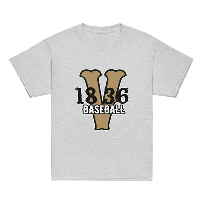 Classic | Youth T Shirt | 1836 Volunteers Baseball | Crest Logo