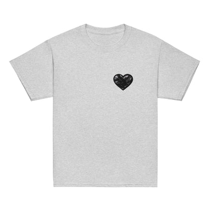 Classic | Youth T Shirt | Obsidian Heartbeat | Heart Crest Logo