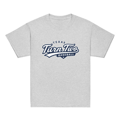 Classic | Youth T Shirt | Texas Turn Two Baseball | Athletics Logo