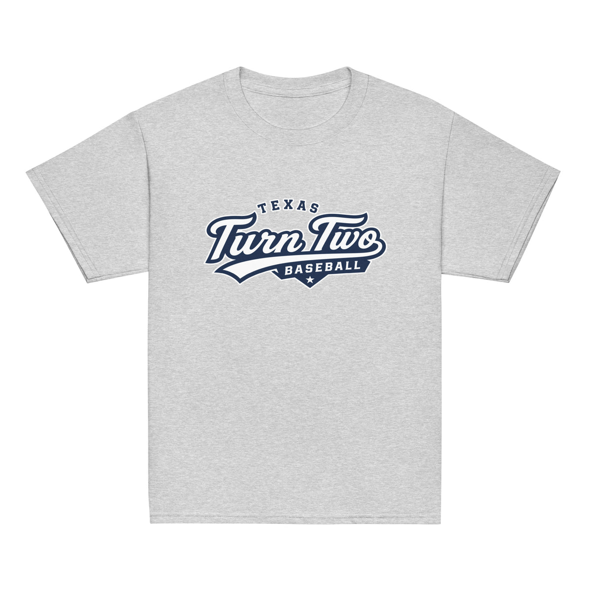 Classic | Youth T Shirt | Texas Turn Two Baseball | Athletics Logo