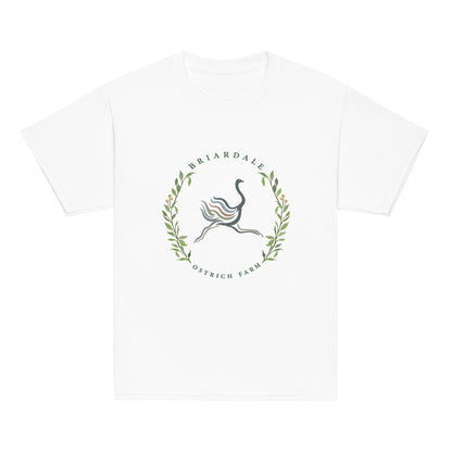 Classic | Youth T Shirt | Briardale Ostrich Farm | Crest Logo