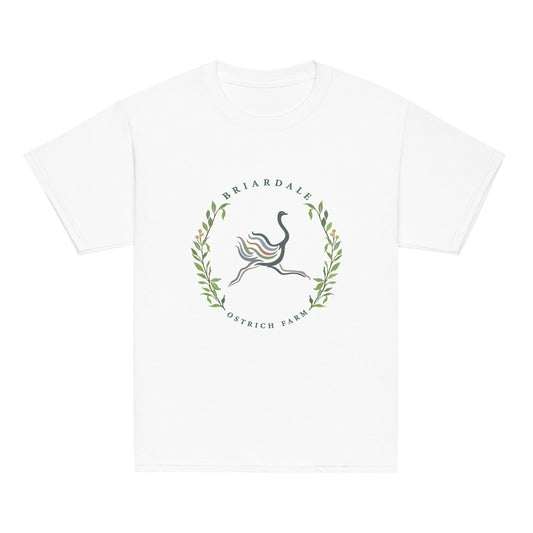 Classic | Youth T Shirt | Briardale Ostrich Farm | Crest Logo