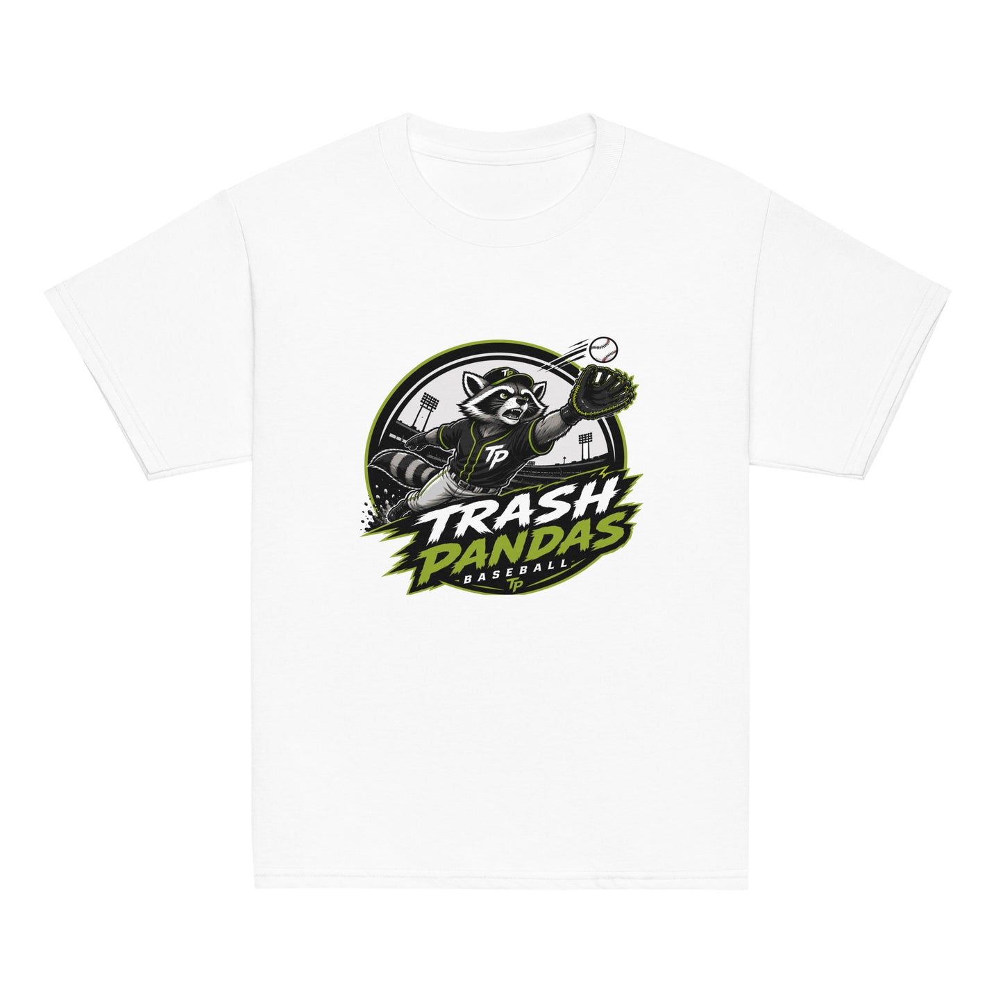 Classic | Youth T Shirt | Trash Pandas Baseball Organization | Emblem Logo