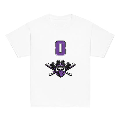 Classic | Youth T Shirt | Carolina Outlaws Baseball | Purple Renegades Logo