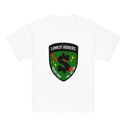 Classic | Youth T Shirt | The Lowest Bidders | Emblem Logo