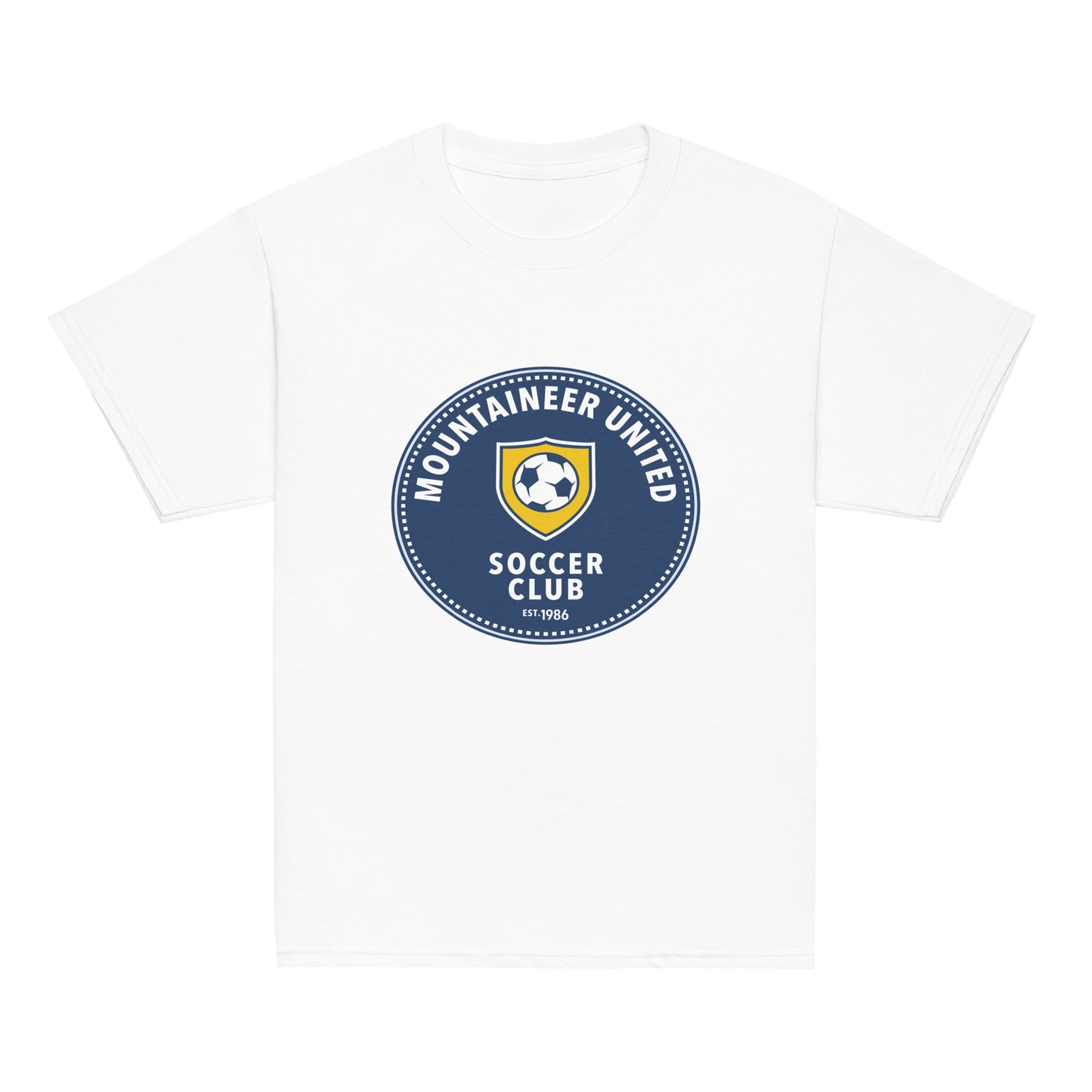 Classic | Youth T Shirt | Mountaineer United Soccer Club | Badge Logo