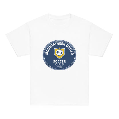Classic | Youth T Shirt | Mountaineer United Soccer Club | Badge Logo