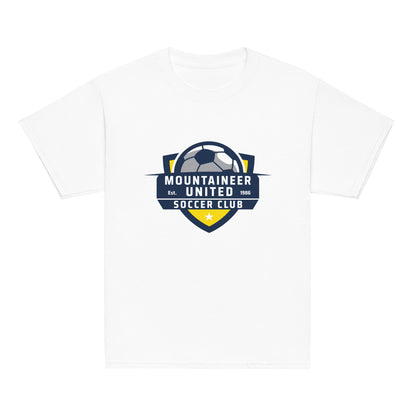 Classic | Youth T Shirt | Mountaineer United Soccer Club | Alpine Crest Logo