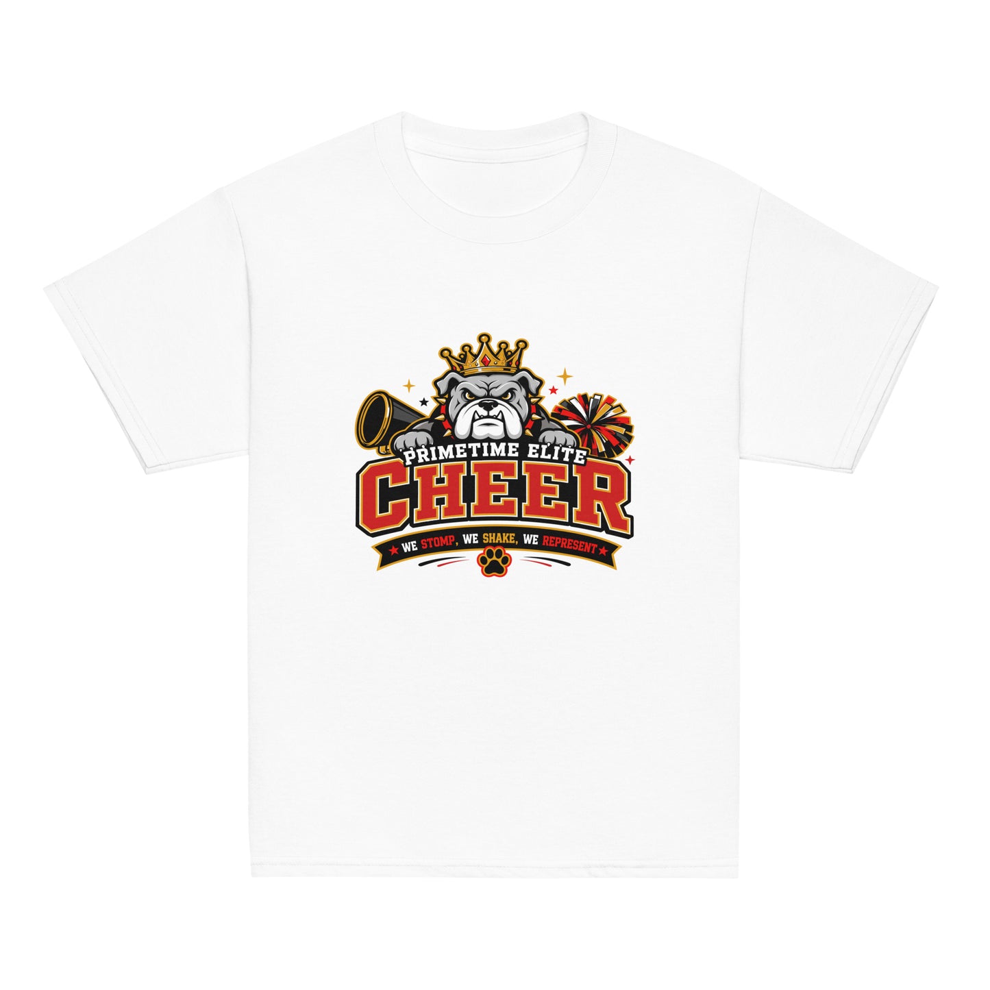 Classic | Youth T Shirt | PTE Bulldog Cheer | Crest Logo
