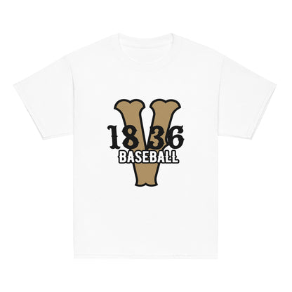 Classic | Youth T Shirt | 1836 Volunteers Baseball | Crest Logo