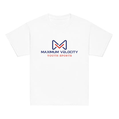Classic | Youth T Shirt | Maximum Velocity Youth Sports | Emblem Logo