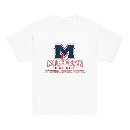 Classic | Youth T Shirt | Michigan Select Baseball | Crest Logo