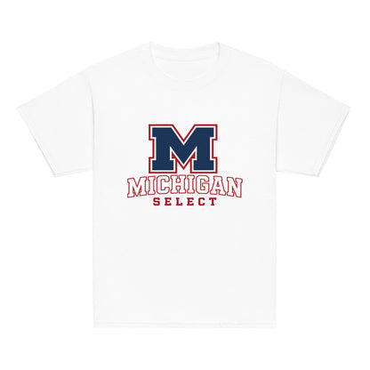 Classic | Youth T Shirt | Michigan Select Baseball | Emblem Logo