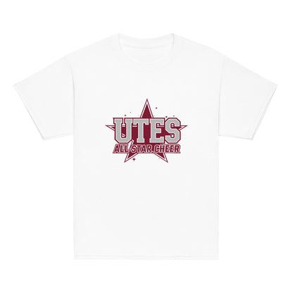 Classic | Youth T Shirt | Utes Allstar Cheer | Crest Logo