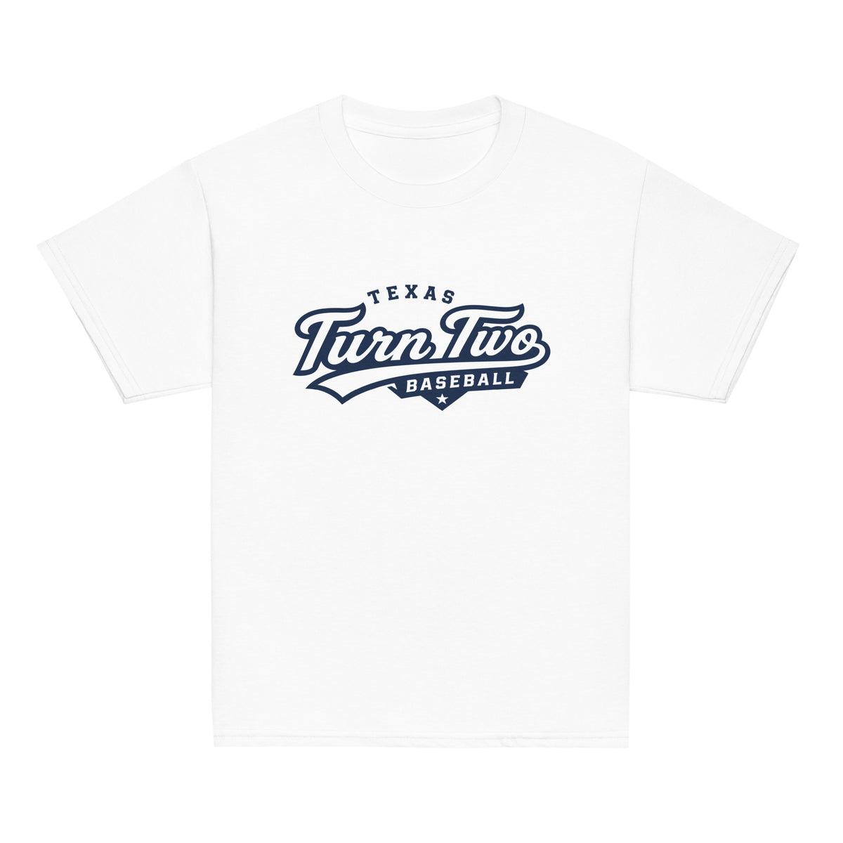 Classic | Youth T Shirt | Texas Turn Two Baseball | Athletics Logo