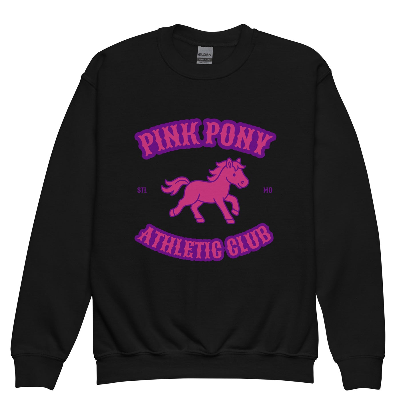 Classic | Youth Sweatshirt | Pink Pony Athletic Club | Crest Logo