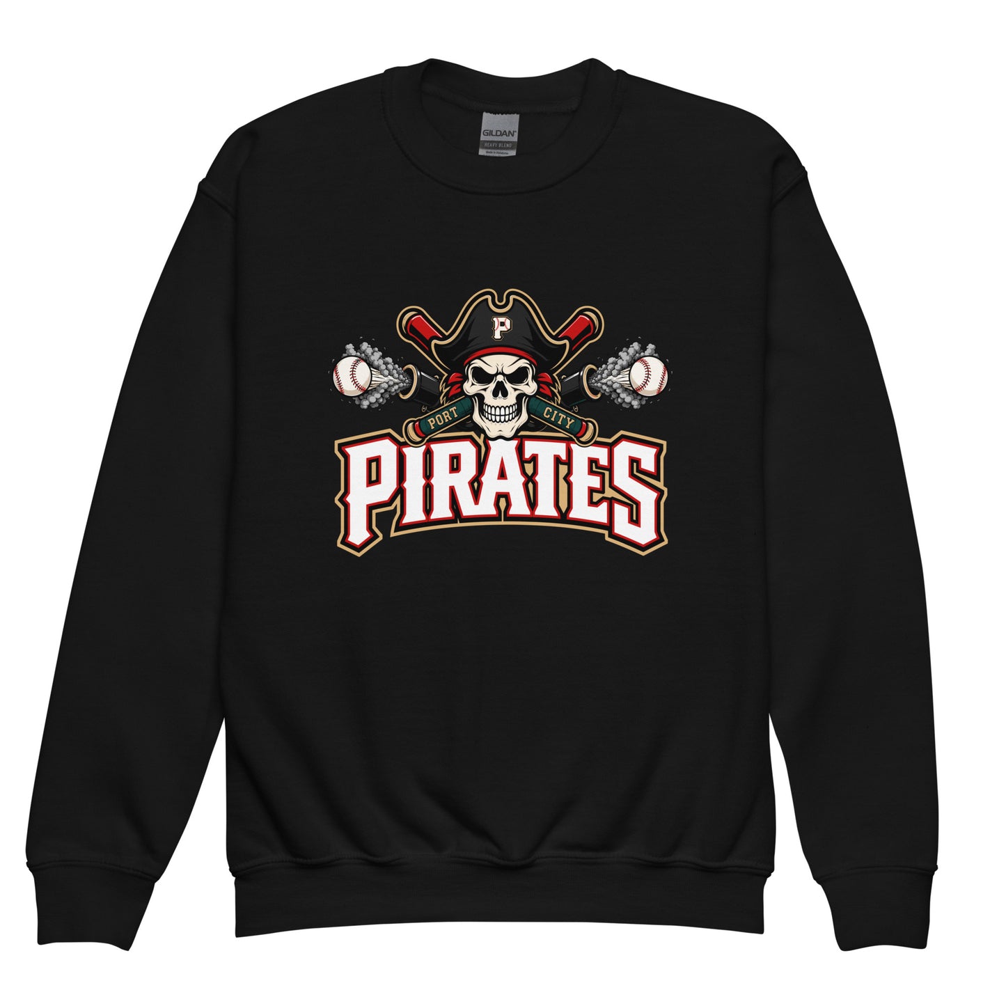 Classic | Youth Sweatshirt | Port City Pirates | Cannonball Portside Logo