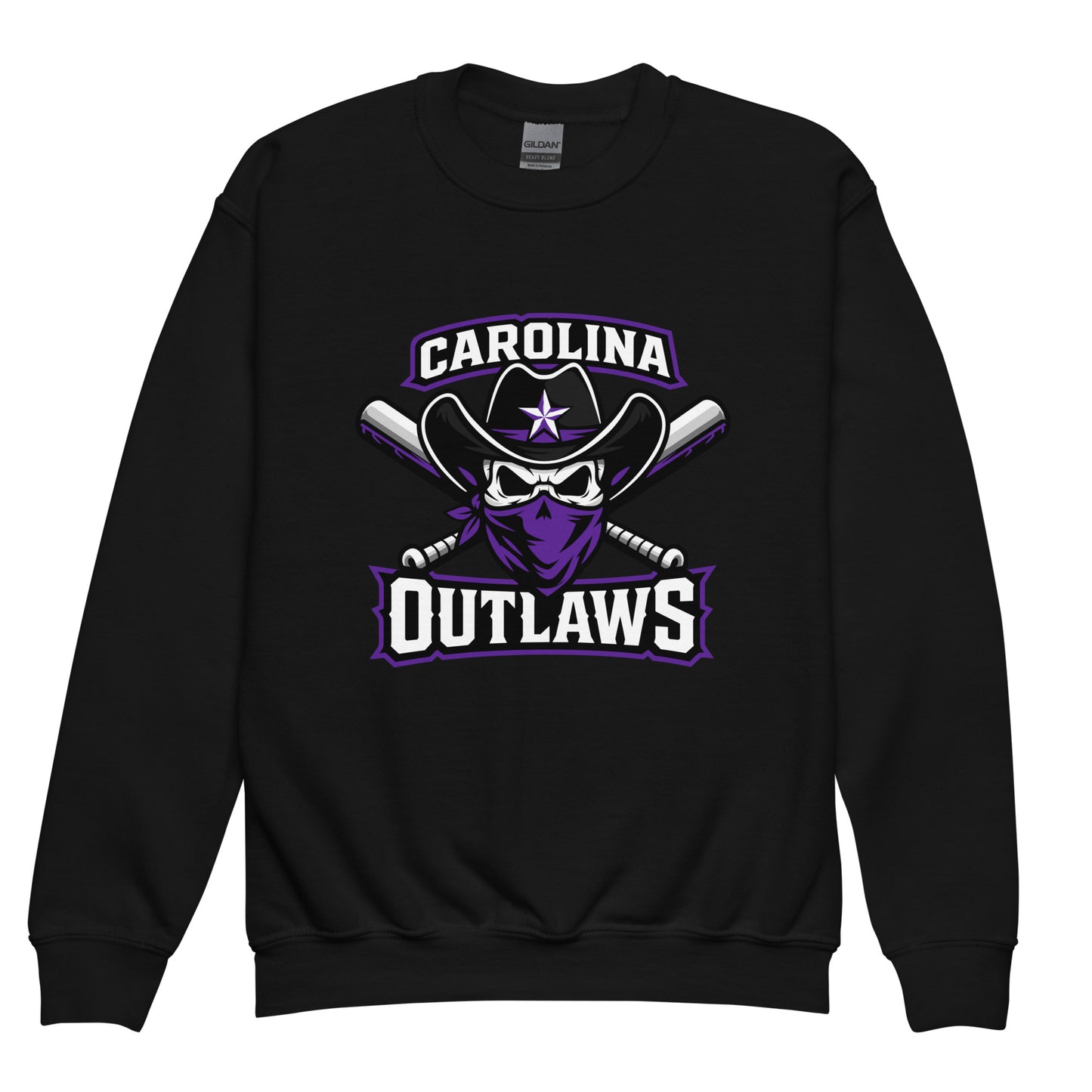 Classic | Youth Sweatshirt | Carolina Outlaws Baseball | Crest Logo