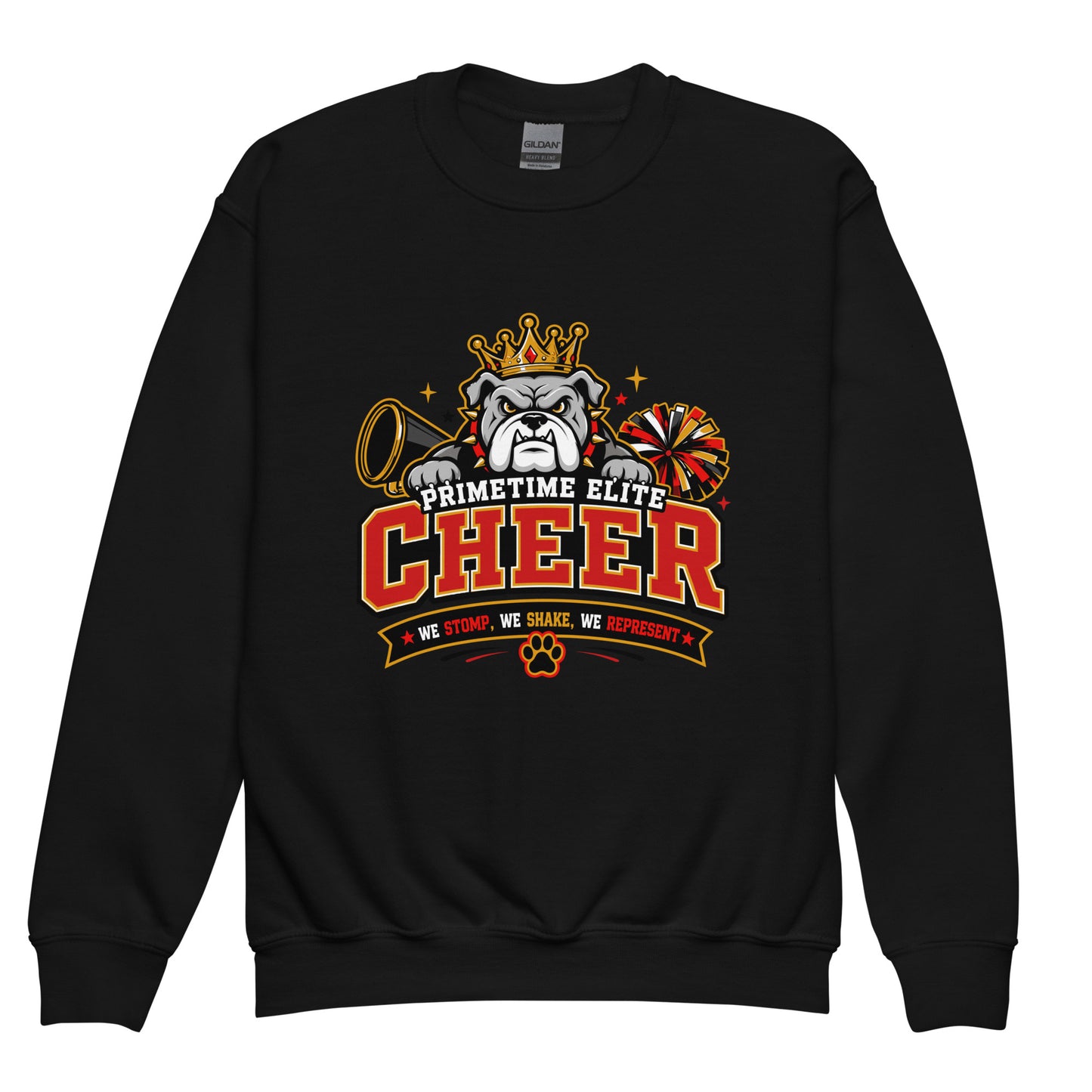 Classic | Youth Sweatshirt | PTE Bulldog Cheer | Crest Logo