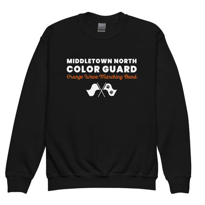 Classic | Youth Sweatshirt | Orange Wave Marching Band | Modern Script Logo