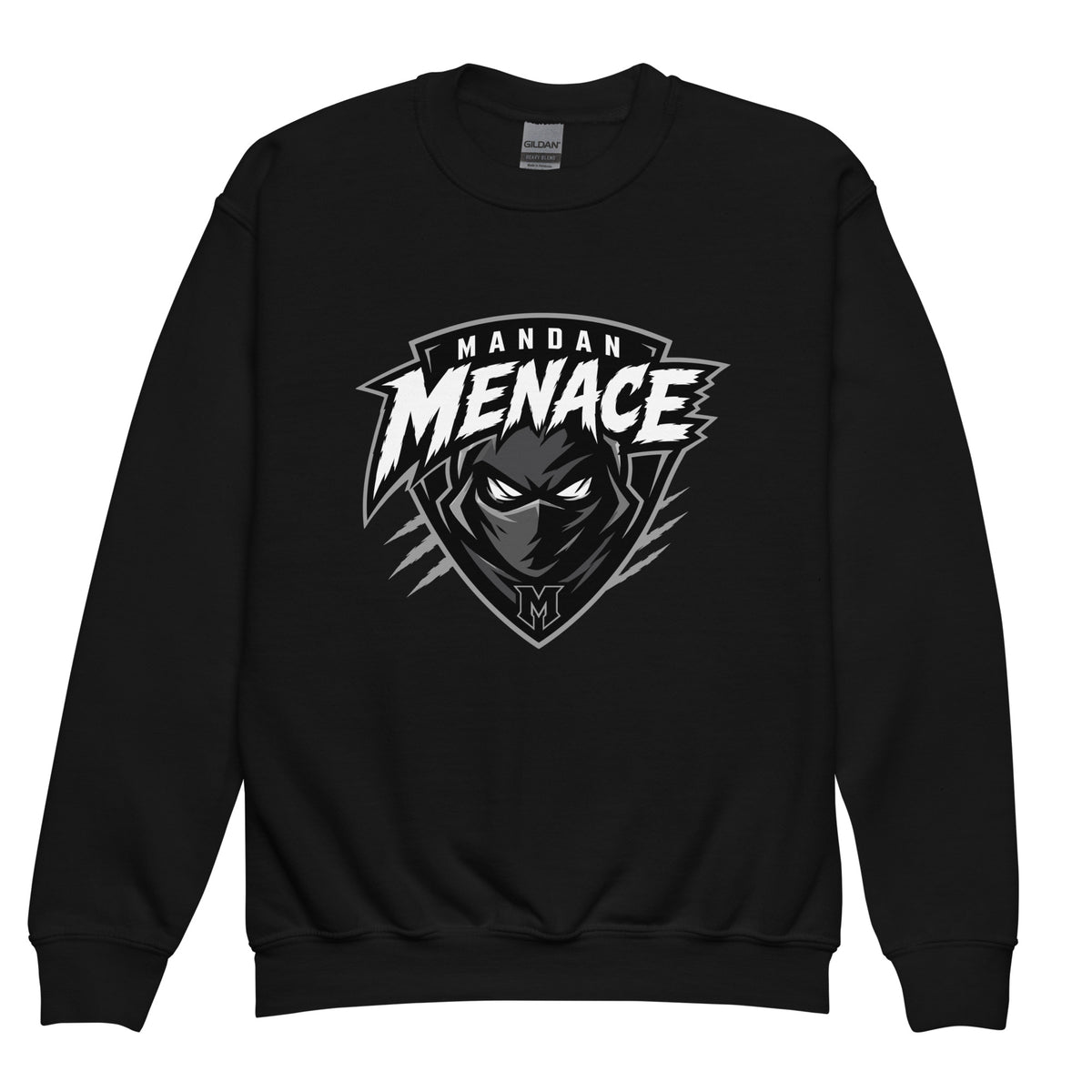 Classic | Youth Sweatshirt | Mandan Menace | Shield Logo