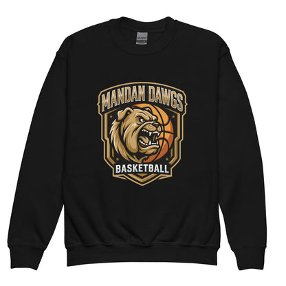 Classic | Youth Sweatshirt | Mandan Dawgs Basketball | Shield Logo