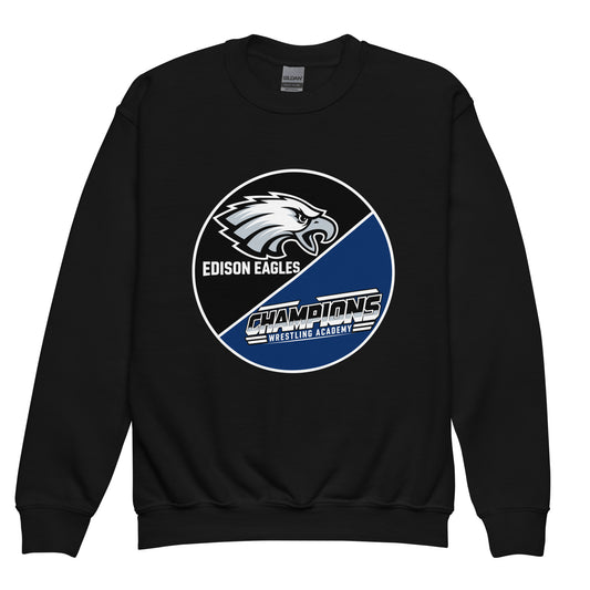 Classic | Youth Sweatshirt | Edison Eagles/CWA Wrestling | Badge Logo