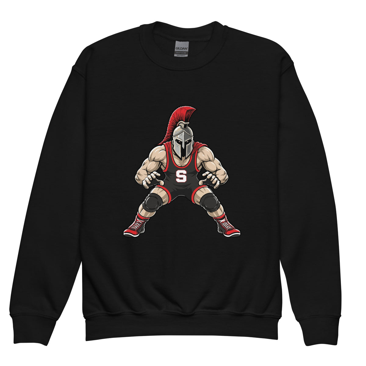 Classic | Youth Sweatshirt | Spartan Wrestling Club | Mascot Logo