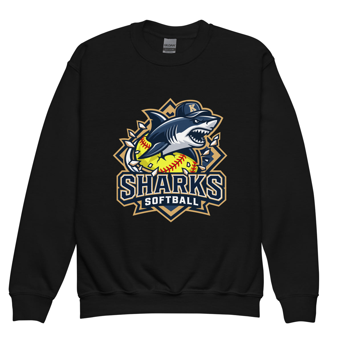 Classic | Youth Sweatshirt | Sharks Diamond Sports | Crest Logo