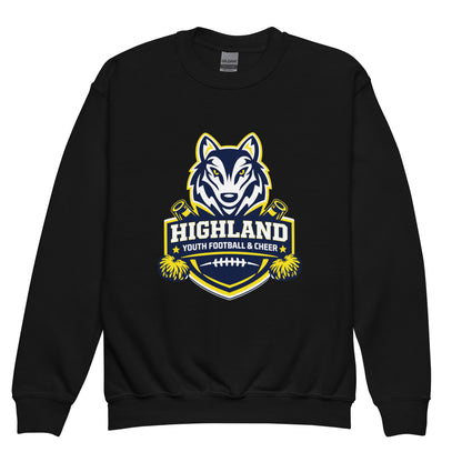 Classic | Youth Sweatshirt | Highland youth football and cheer | Emblem Logo