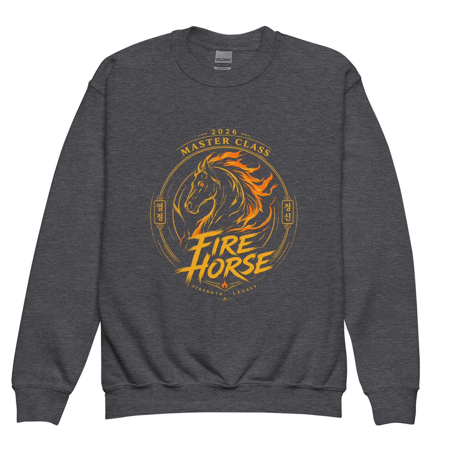 Classic | Youth Sweatshirt | Fire Horse Masters | Crest Logo
