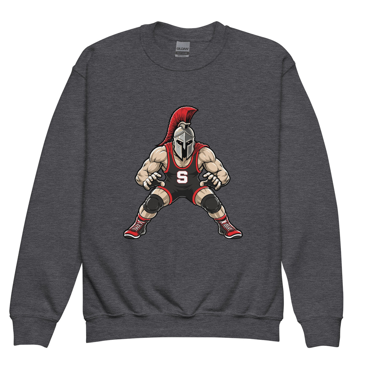 Classic | Youth Sweatshirt | Spartan Wrestling Club | Mascot Logo