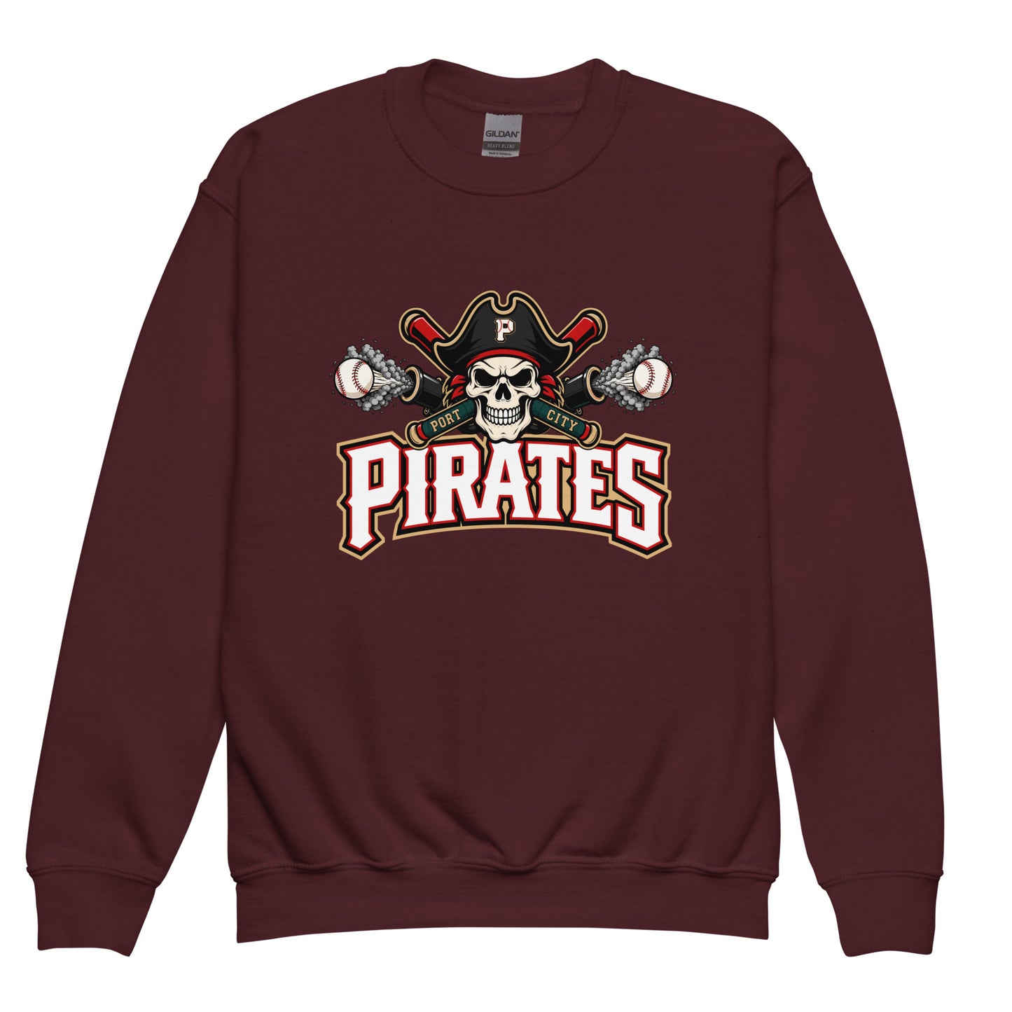 Classic | Youth Sweatshirt | Port City Pirates | Cannonball Portside Logo