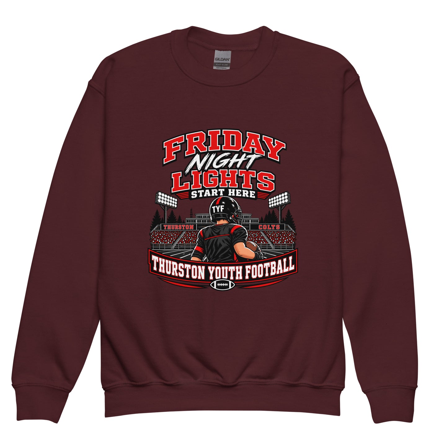 Classic | Youth Sweatshirt | Thurston Youth Football | Vanguard Logo