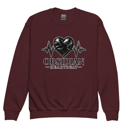 Classic | Youth Sweatshirt | Obsidian Heartbeat | Pulse Athletics Logo