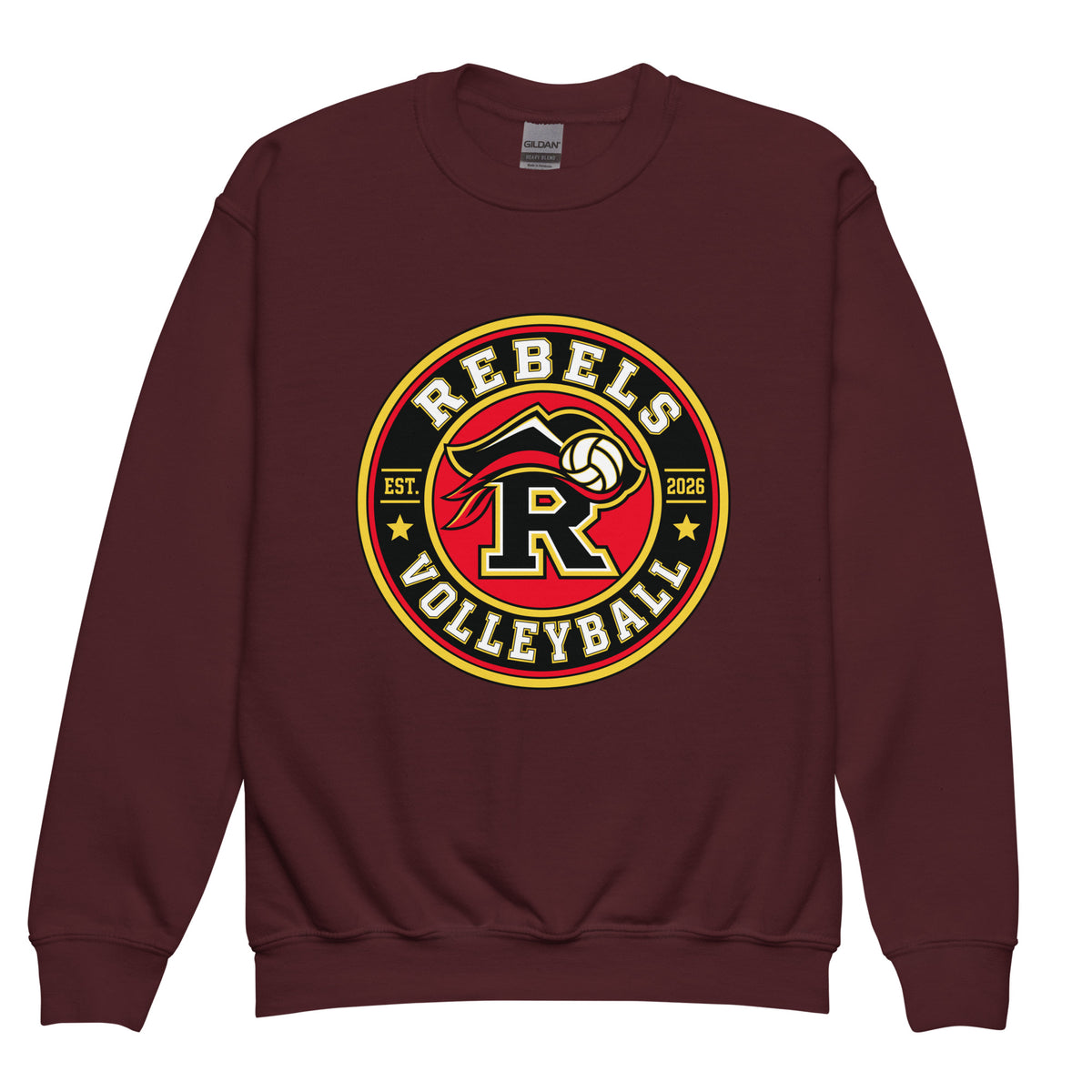 Classic | Youth Sweatshirt | Rebels Volleyball Club | Badge Logo