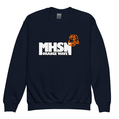 Classic | Youth Sweatshirt | Orange Wave Marching Band | Crest Logo