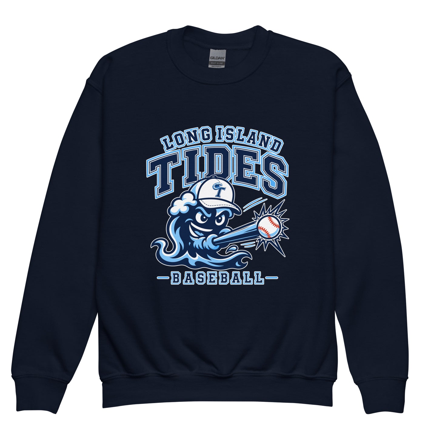 Classic | Youth Sweatshirt | Long Island Tides Baseball | Valor Logo