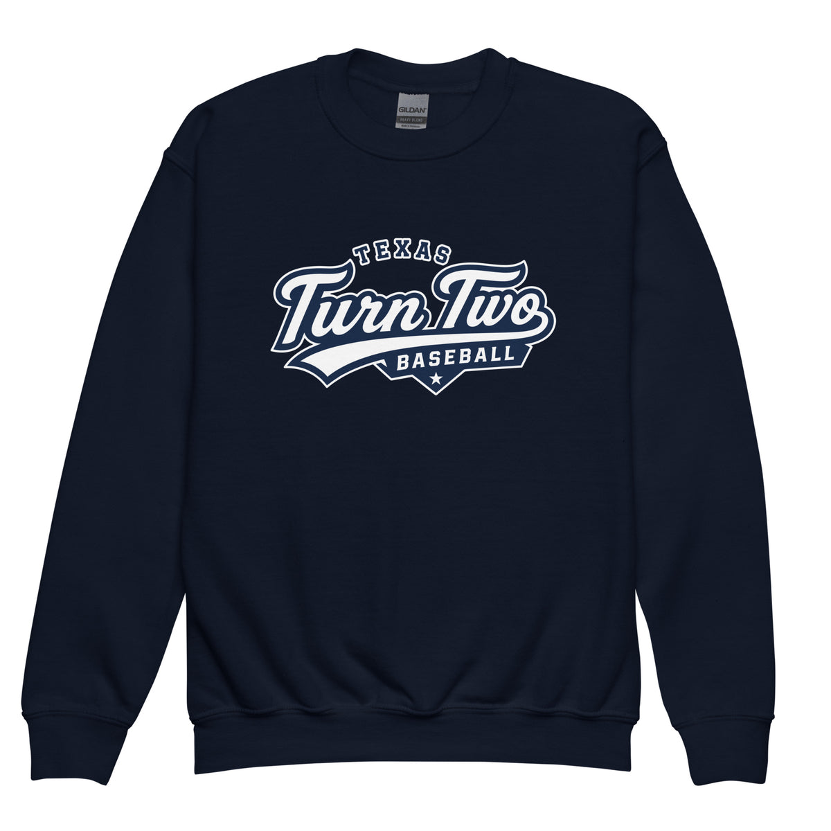 Classic | Youth Sweatshirt | Texas Turn Two Baseball | Athletics Logo