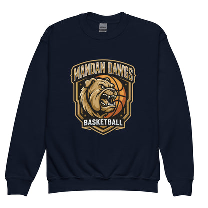 Classic | Youth Sweatshirt | Mandan Dawgs Basketball | Shield Logo