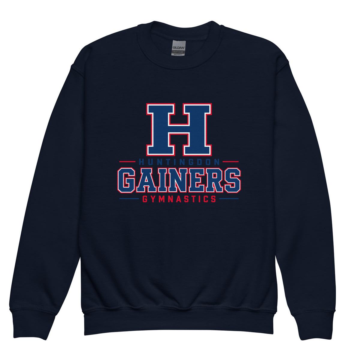 Classic | Youth Sweatshirt | HCC Gymnastics | Gainers Emblem Logo