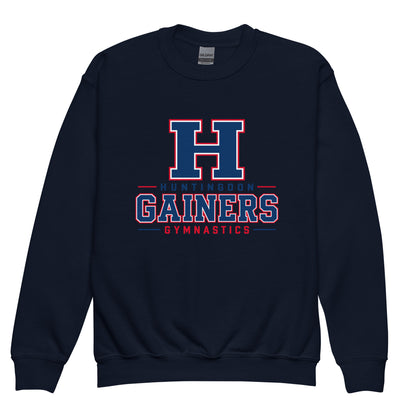Classic | Youth Sweatshirt | HCC Gymnastics | Gainers Emblem Logo
