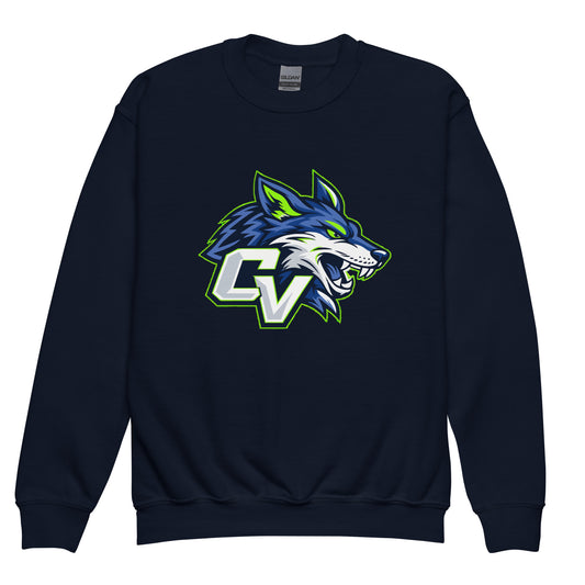 Classic | Youth Sweatshirt | Cumberland Valley Coyotes Football | Crest Logo