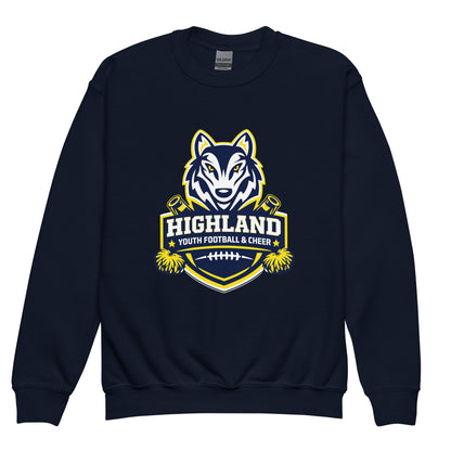 Classic | Youth Sweatshirt | Highland youth football and cheer | Emblem Logo